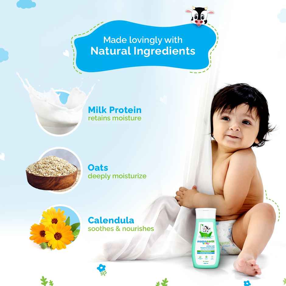 Mamaearth Baby Milky Soft Head To Toe Wash