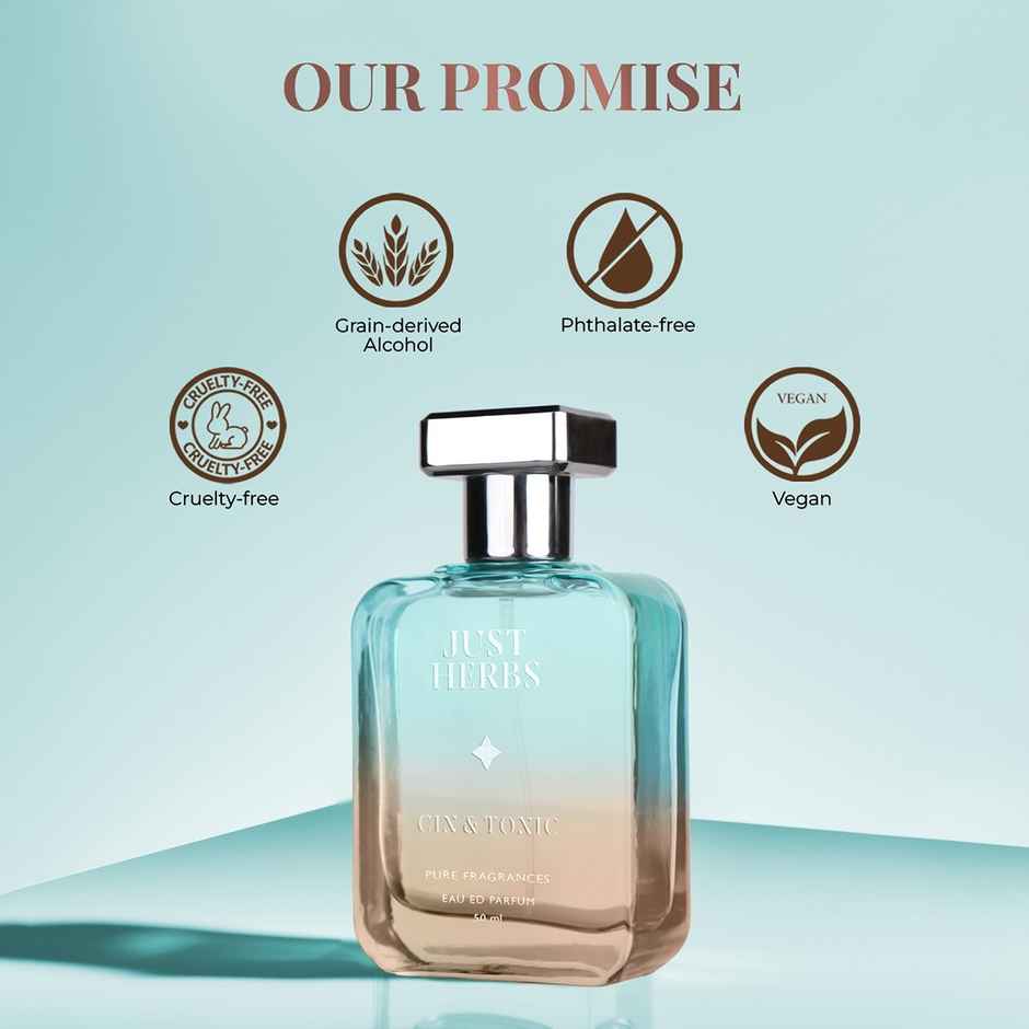 Just Herbs Relaxing Cin & Tonic Pure Unisex Fragrance Eau De Parfum Spicy