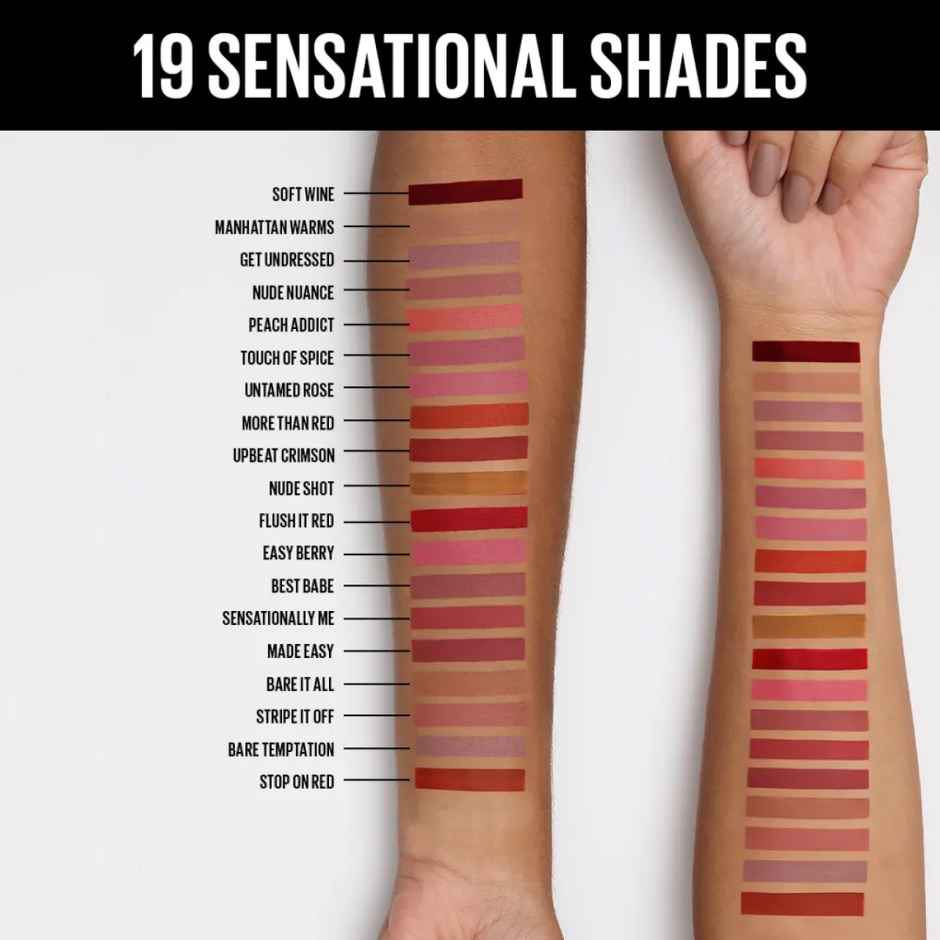 Maybelline Sensational Liquid Matte Lipstick,NU07 Get Undressed-Delivering Intense Matte Color