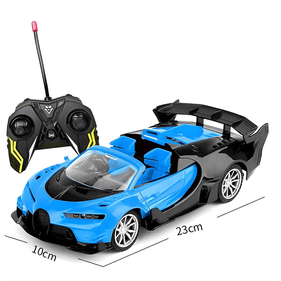 Fablue Blue Color Open Top Sports Remote Control Toy Car for Kids