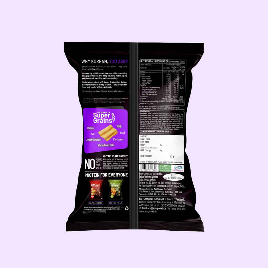 RiteBite Max Protein Barbeque Multigrain Protein Korean Chips | 10g Protein | 4g Fiber