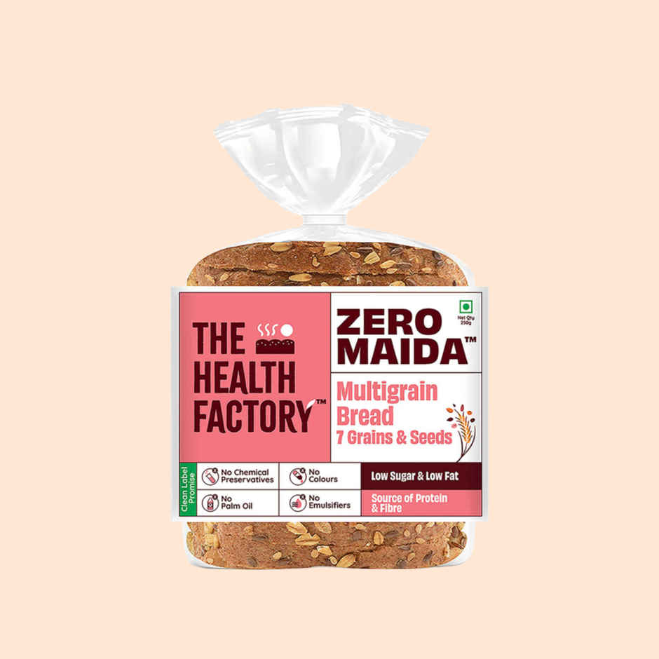 The Health Factory Multigrain Bread | Zero Maida | 7 Grains & Seeds | Whole Wheat Bread