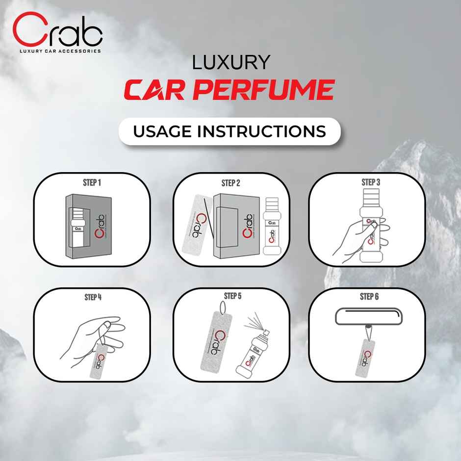 Crab Premium Royal Affair Car Perfume | Long-Lasting & Luxurious Air Freshener for Cars, Homes