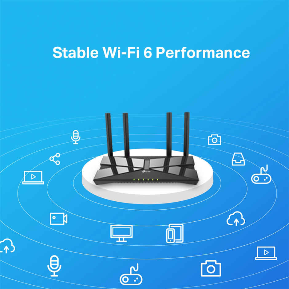 TP-Link Archer AX10 AX1500 Wi-Fi 6 Smart WiFi Gigabit Dual Band Router, Compatible with Alexa