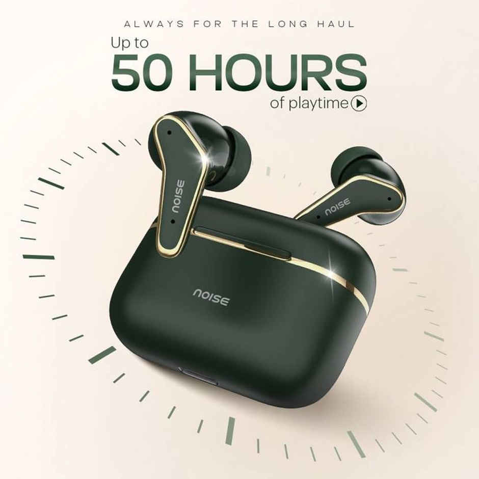 Noise Buds Vs102 Elite TWS Earbuds with 50Hr Playtime, ENC, Quad Mic, Chrome finish Flybird Design Bluetooth - Forest Green