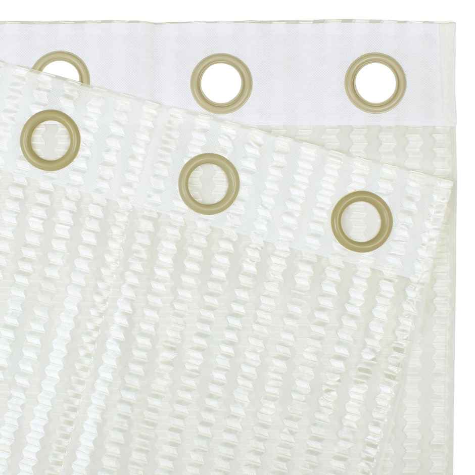 Story@Home Polyester Semi Transparent Door Curtain 7 Ft - White