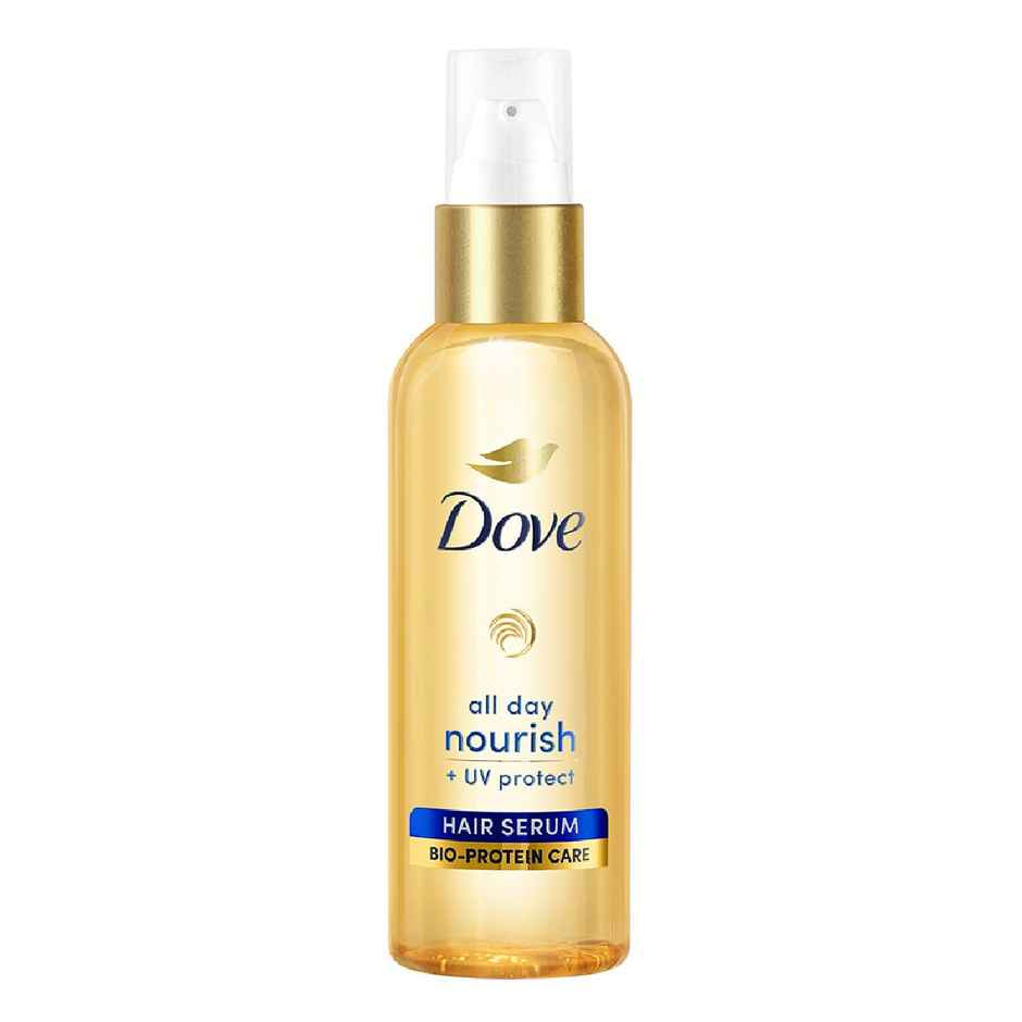 Dove  All Day Nourish + Uv Protect  Hair Serum For All Hair Types With Bio Protein Care