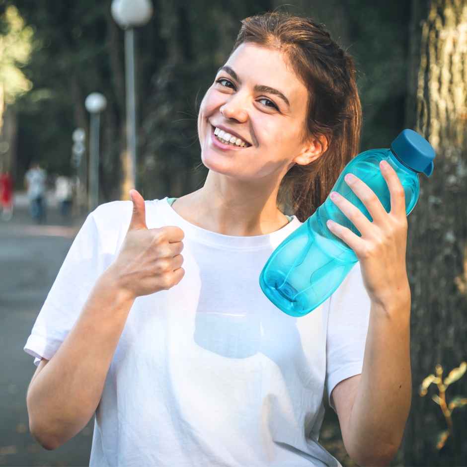 Flair Aqua Pet Bottle With Regular Cap 1000 ml - Blue & Green