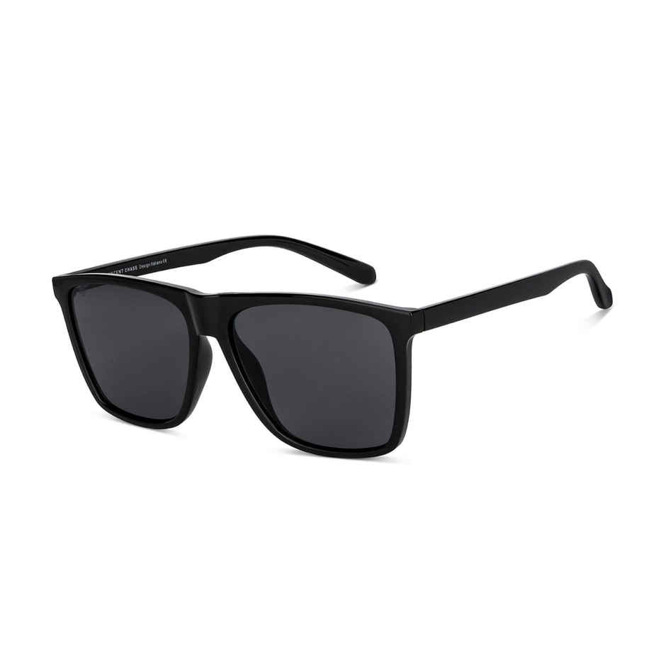 Vincent Chase By Lenskart Unisex Solid Plastic Wayfarer Sunglasses | Black - L