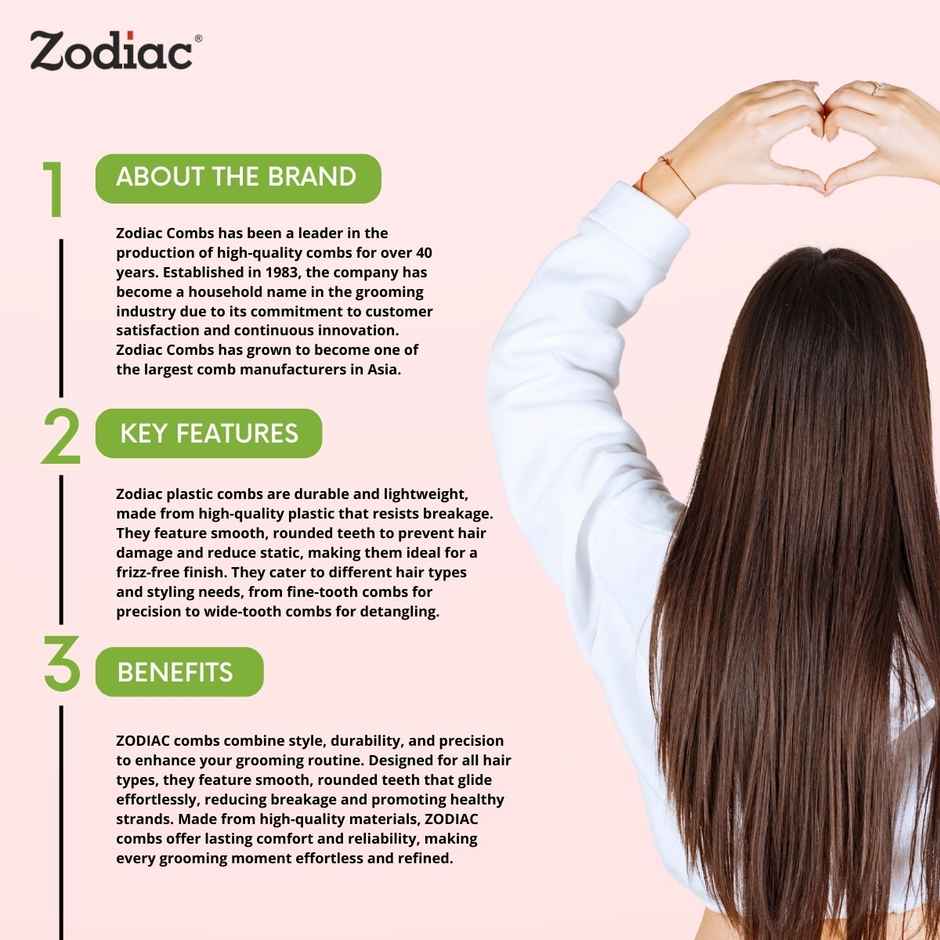 Zodiac 3P Designer Comb Pack | Pink