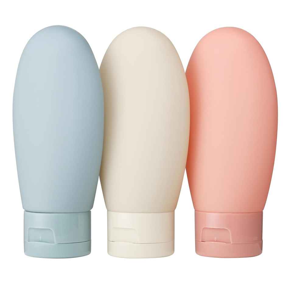 Beaute Secrets Travel Bottles for Toiletries Pack of 3 Leakproof Mini Travel Essentials