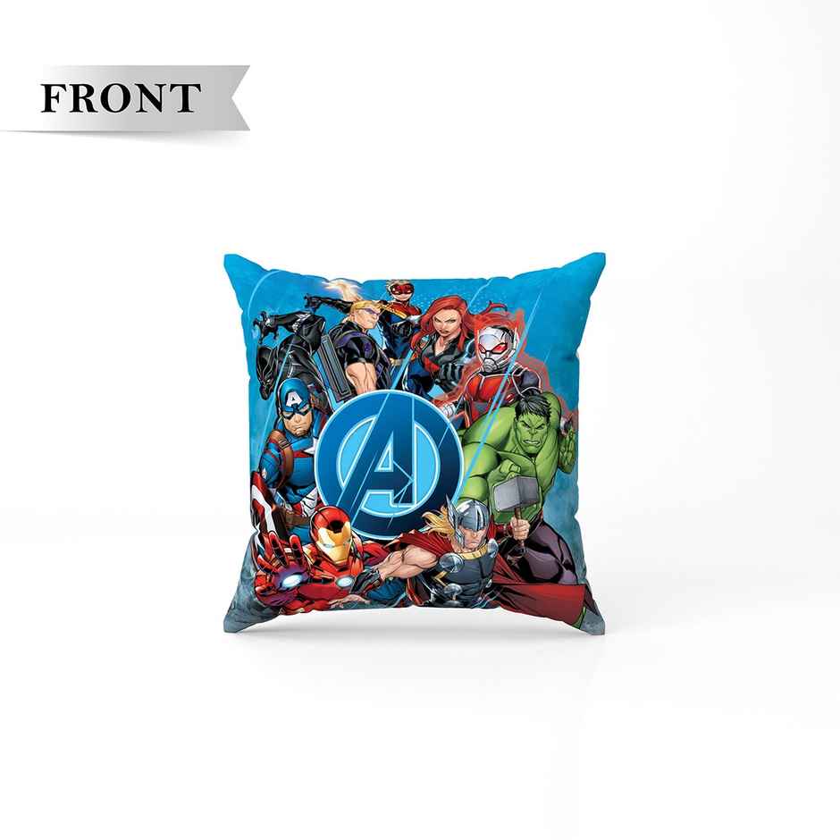 Sassoon Marvel Avenger Reversible Printed Filled Cushion | Blue | 40 x 40 cm