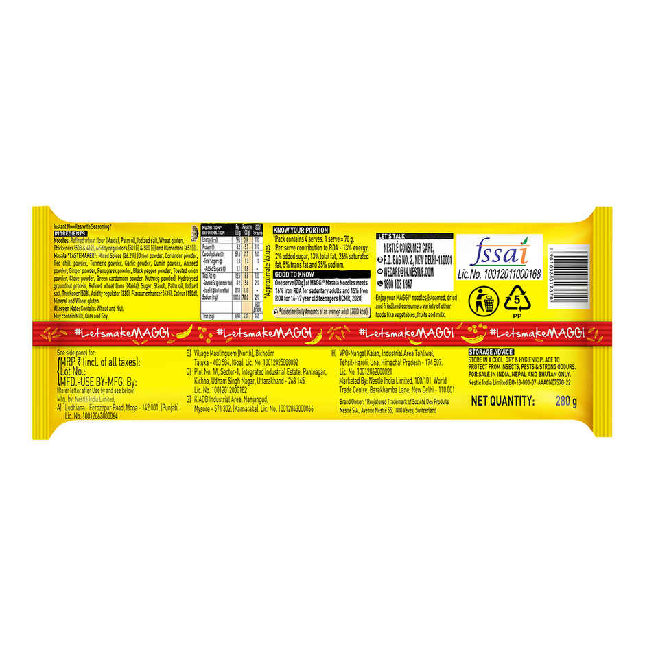 Pepsi Soft Drink(750ml) & Maggi 2- Minute Instant Masala Noodles(280gms) Combo