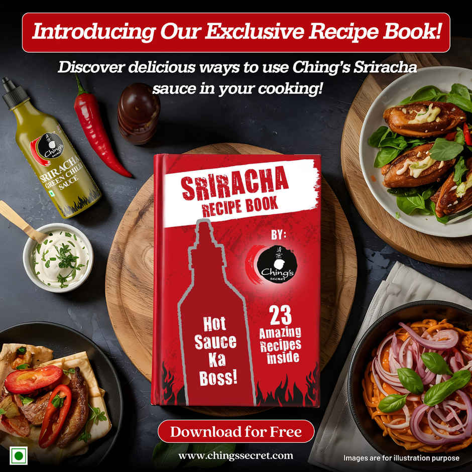 Ching's Secret Sriracha Green Chilli Sauce, Dip, Spread, Cook, Drizzle