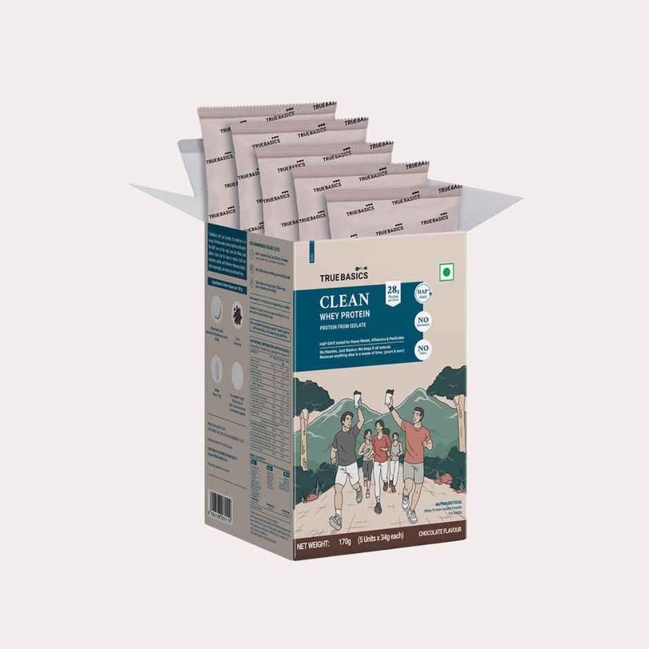 TrueBasics Clean Whey Pure Protein Isolate Powder (Chocolate)