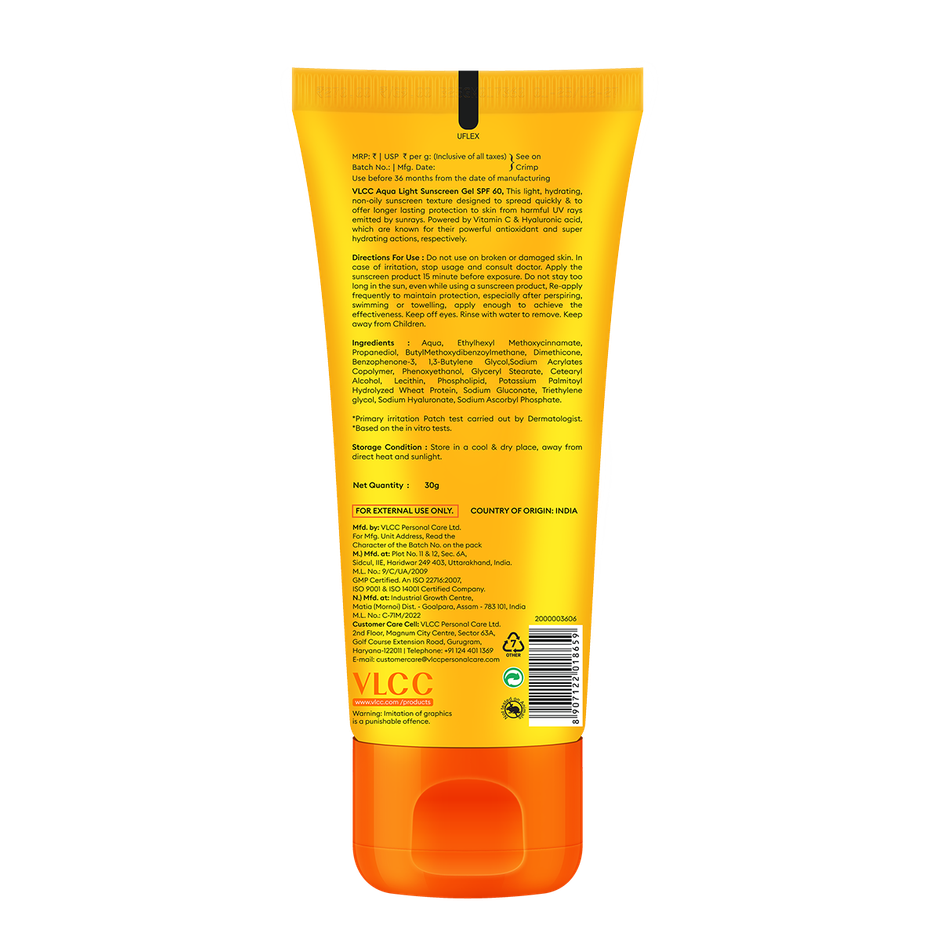 VLCC Aqua Light Sunscreen Gel SPF 60 PA++++