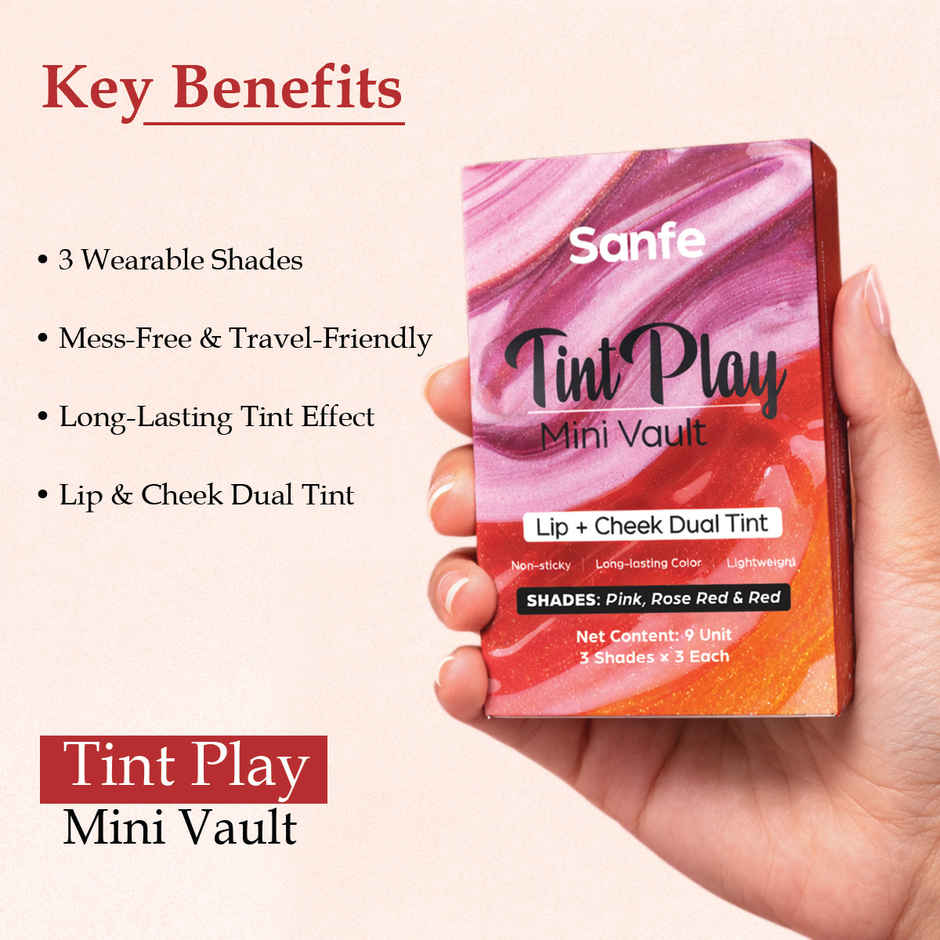 Sanfe Tint Play Mini Vault | Lip + Cheek Dual Tint | 3 Shades