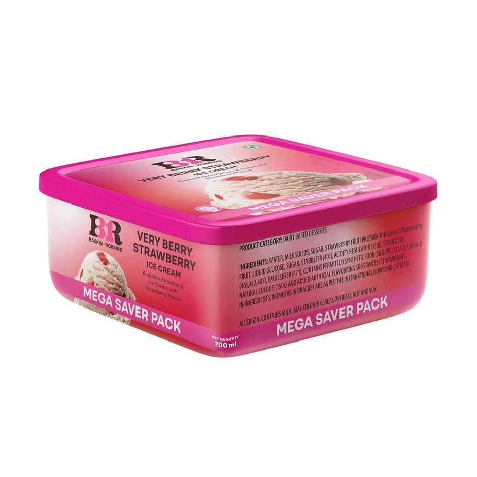 Baskin Robbins Very Berry Strawberry Ice Cream Tub