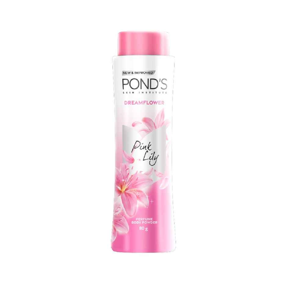 Pond's  Dreamflower Perfumed Powder With Vitamin B3 For Women, Pink Lily| 80G