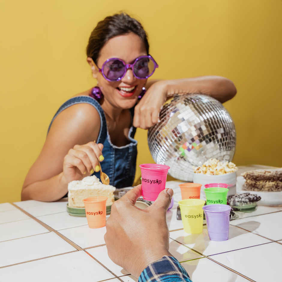 Premium Reusable Party Shot Glasses | Multicolour | Easysip
