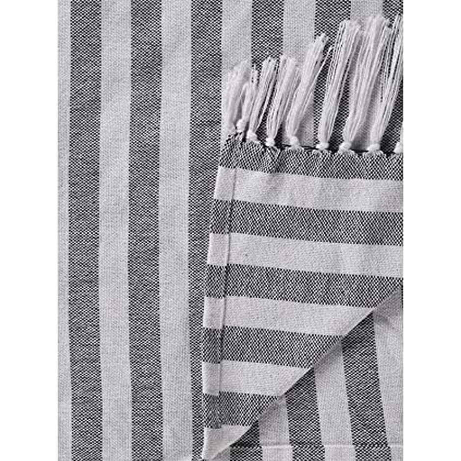 Sashaa World Striped Soft & Breathable Throw Blanket - Black & White
