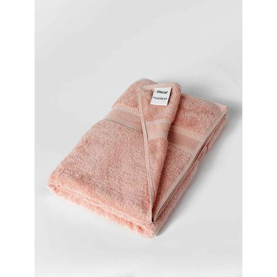 DDECOR Ecofriendly 70% Bamboo 30% Cotton Super Soft 650 GSM Solid Sustainable Bath Towel - Pink