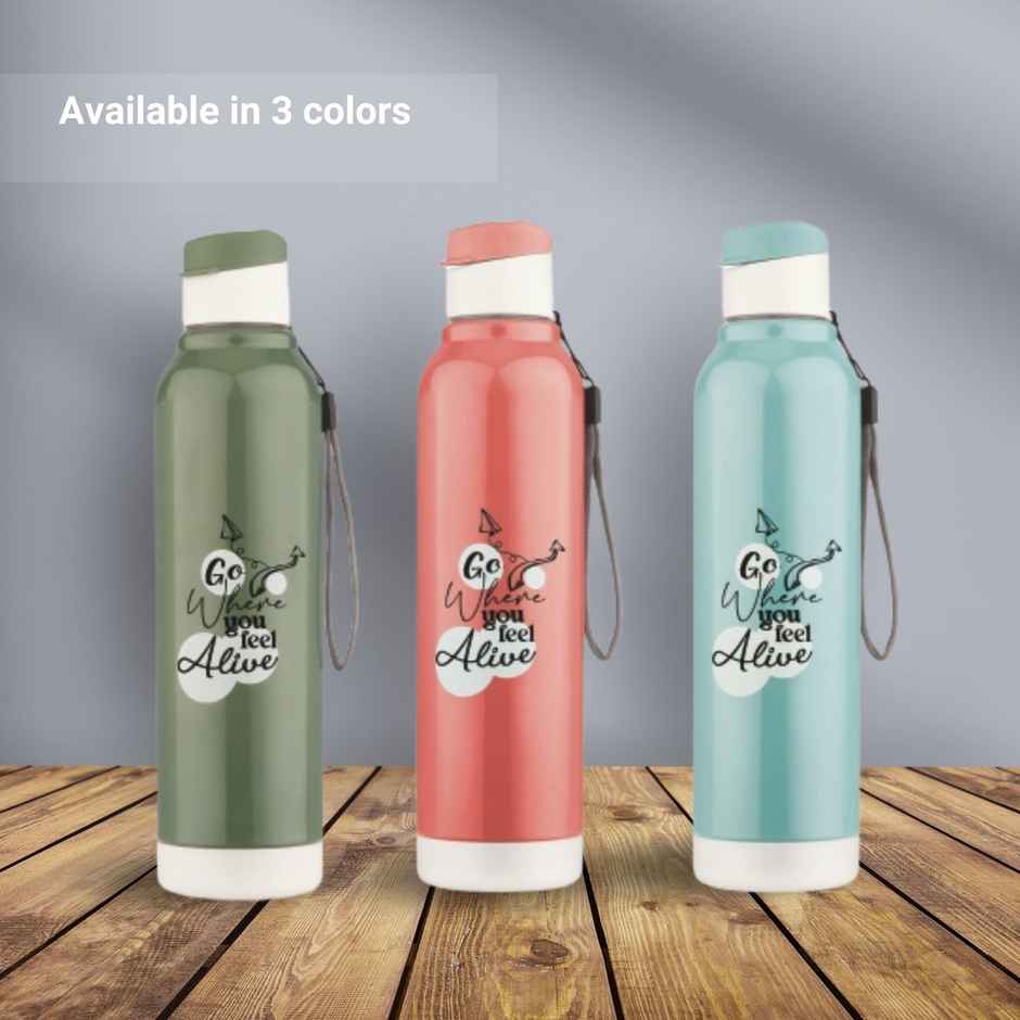 Flair Oxy 900 PP Inner Insulated Water Bottle | Green | 700 ml