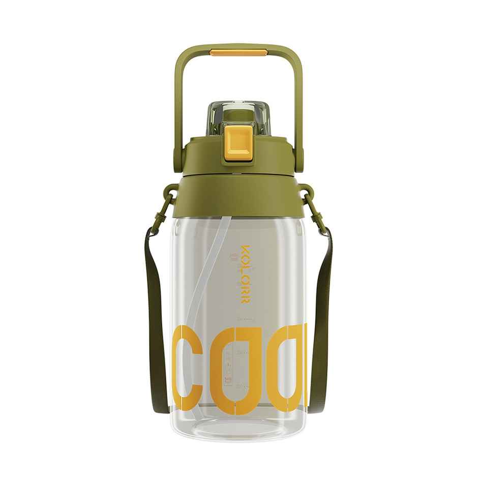 Kolorr Sprint 1400 ml Bottle | Green & Orange | with phone stand | Ideal for Gym | Office | Travel