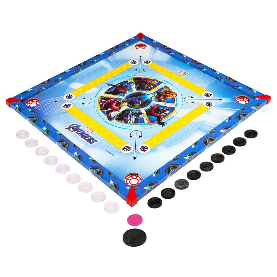 Itoys Carrom Board 26 x 26-Avenger (Colour May Vary)
