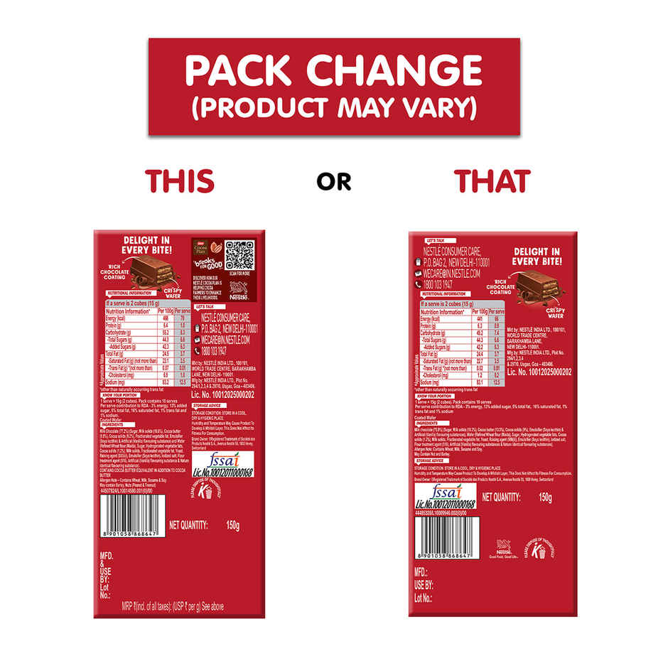 Nestle KitKat Delights Rich Choco Coated Wafer Chocolate Bar
