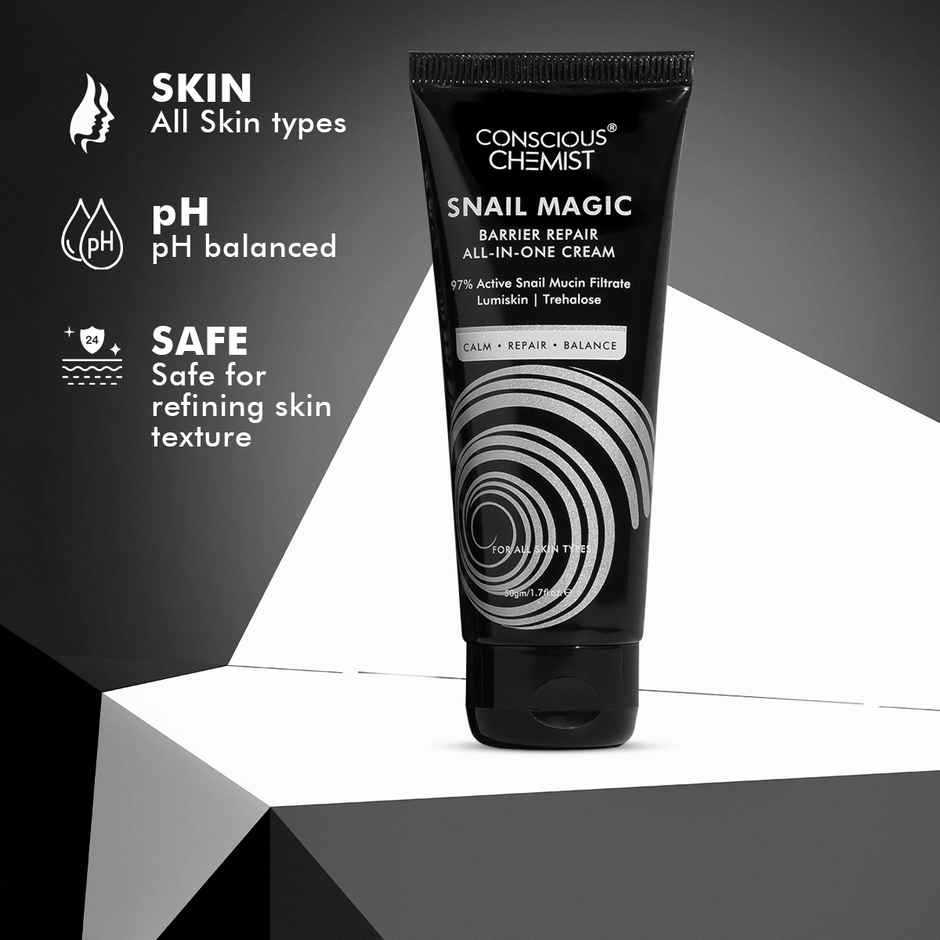 Conscious Chemist Snail Magic Barrier Repair All-In-One Gel Cream With Korean Snail Mucin Extract