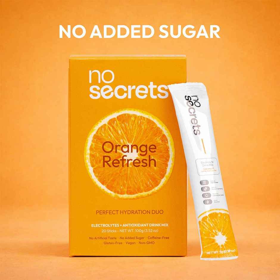 No Secrets Perfect Hydration Duo Electrolytes & Antioxidants Orange Fresh