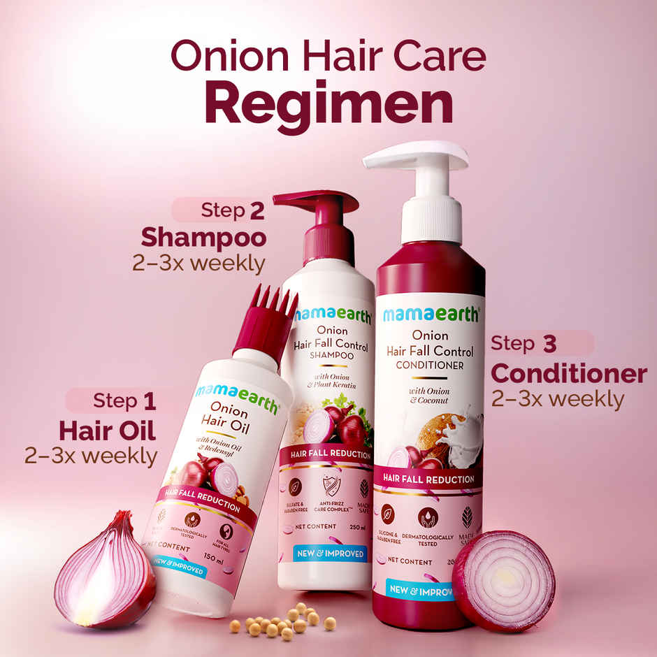 Mamaearth Onion Shampoo for Anti Hair Fall & Hair Growth with Onion Oil & Plant Keratin