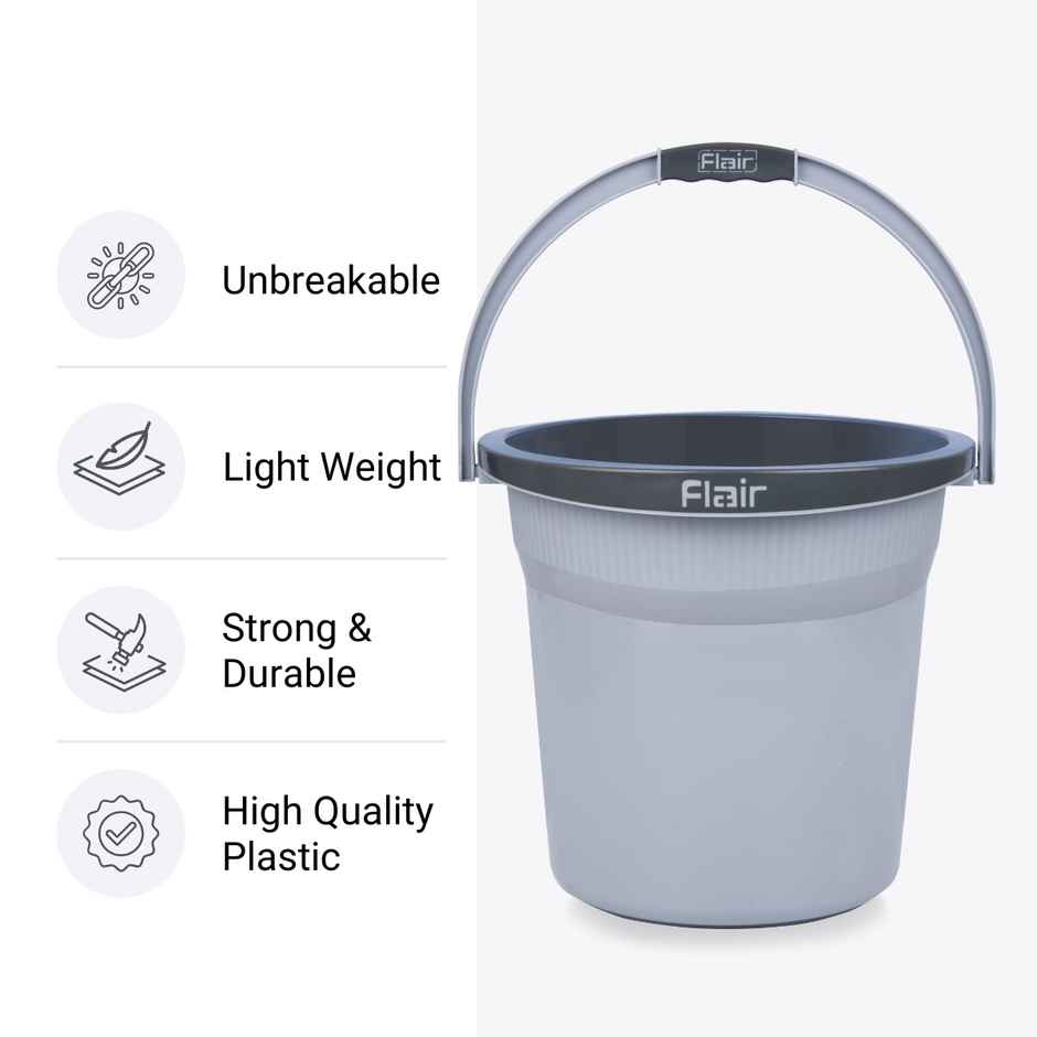 Flair Estella Home Bucket | 19 L | Grey