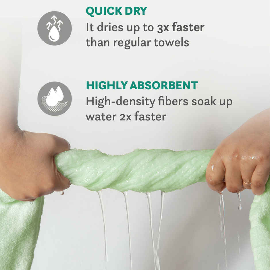 Mytrident Quick Dry Cotton Bath Towel | 28 x 56 in | Sage