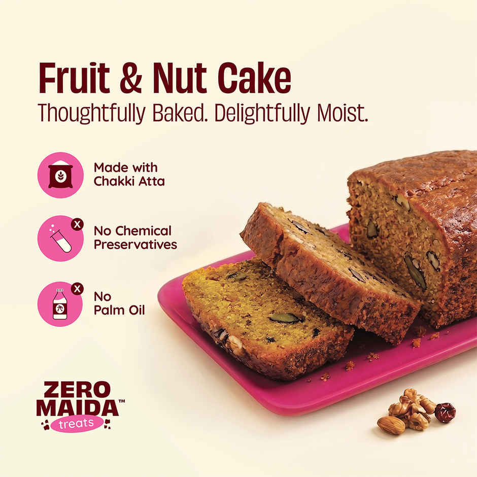 The Health Factory Pound Cake Fruit & Nut | Zero Maida | Tea Cake | Eggless
