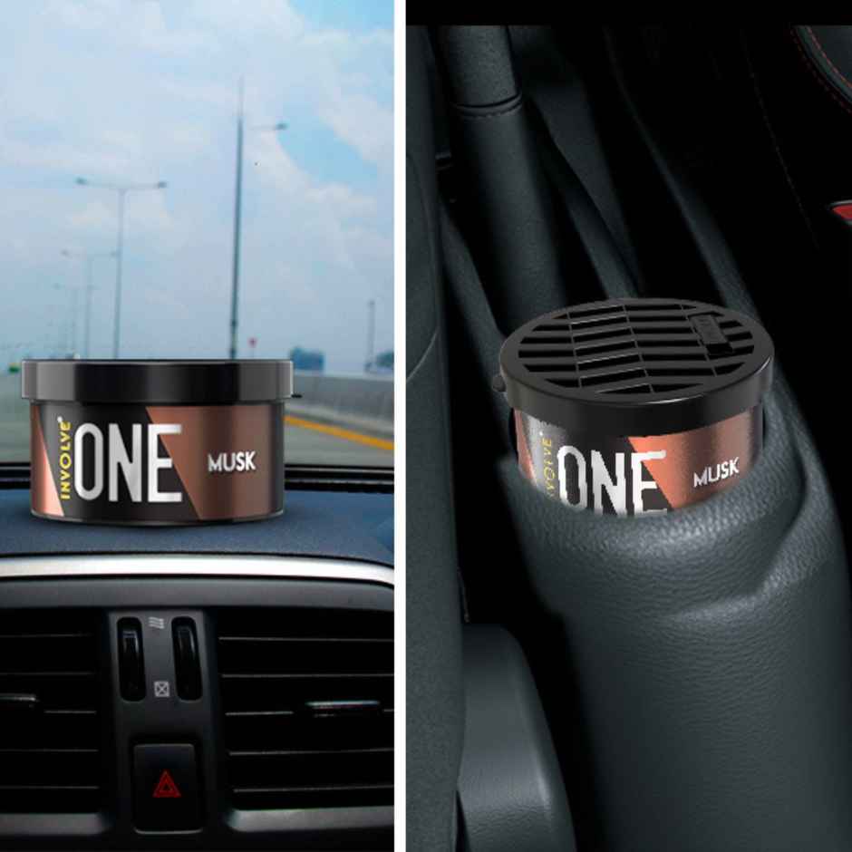 Involve Your Senses One Musk Organic Car Perfume, Strong Fiber Air Freshener - Ione01
