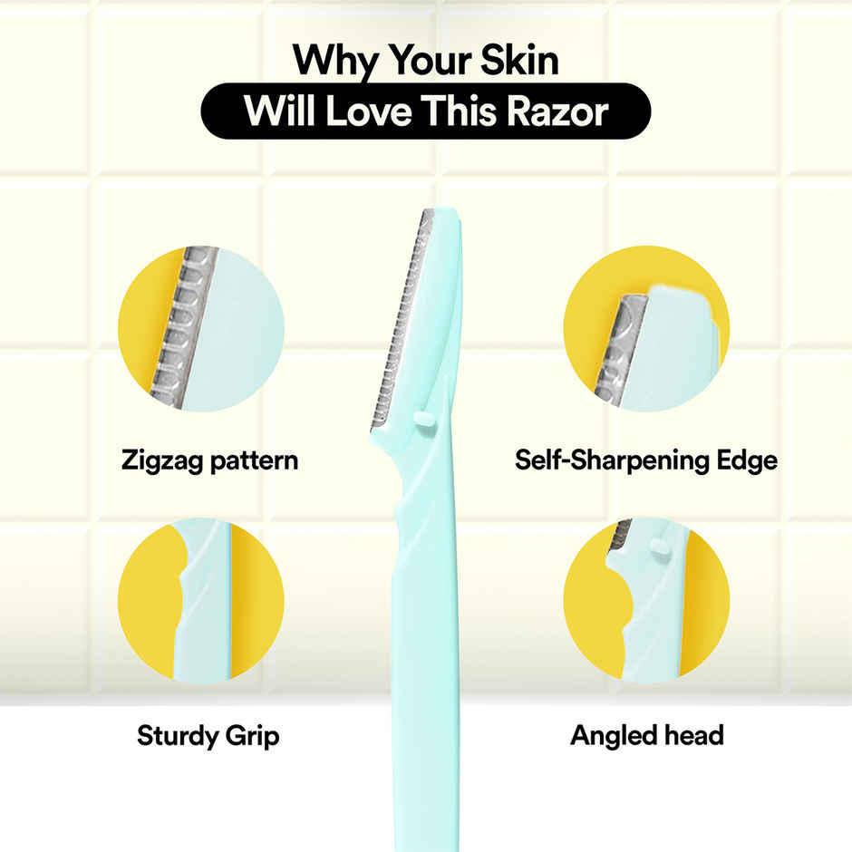 Bloom By Bold Care Reusable Face Razor | Painless Facial Hair Removal For Safe & Smooth Finish