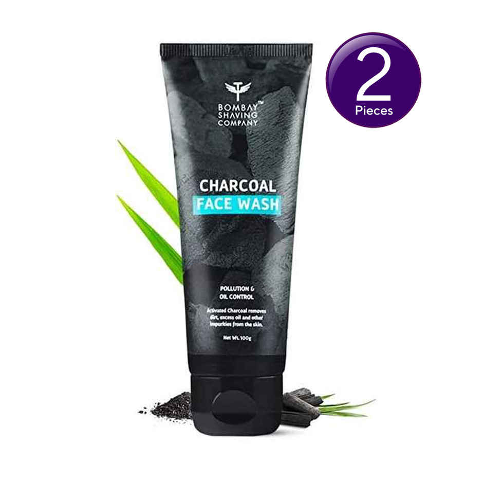 Bombay Shaving Company Charcoal Face Wash, Fights Pollution And Acne | Oil Control For Men Combo