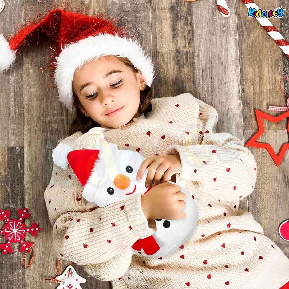 Kidology Snowman Plush Toy With Santa Hat & Scarf