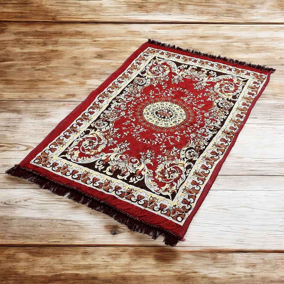 Kuber Industries 4x2 Feet Superfine Velvet Carpet | Rug for Living Room | Bedroom | Maroon