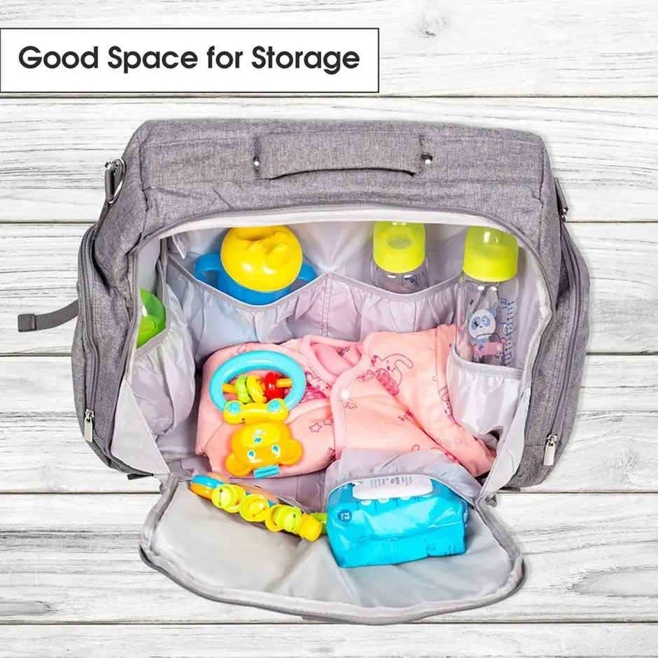 Mee Mee Multipurpose Diaper Bag (Grey)