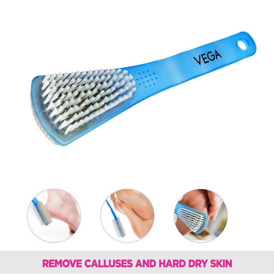 VEGA Foot Paddle With Pumic Stone & Brush For Women (Pd-04) - Assorted