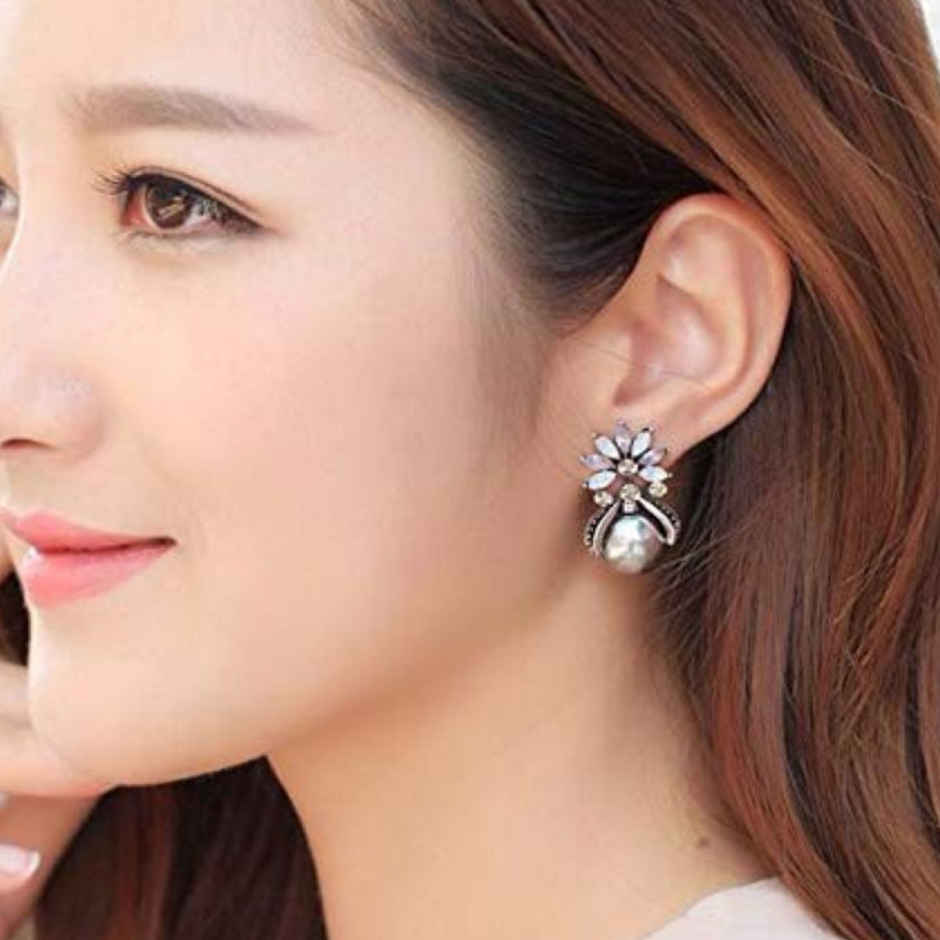 YouBella Jewellery Earrings for Women Crystal Stud Earrings for Girls and Women