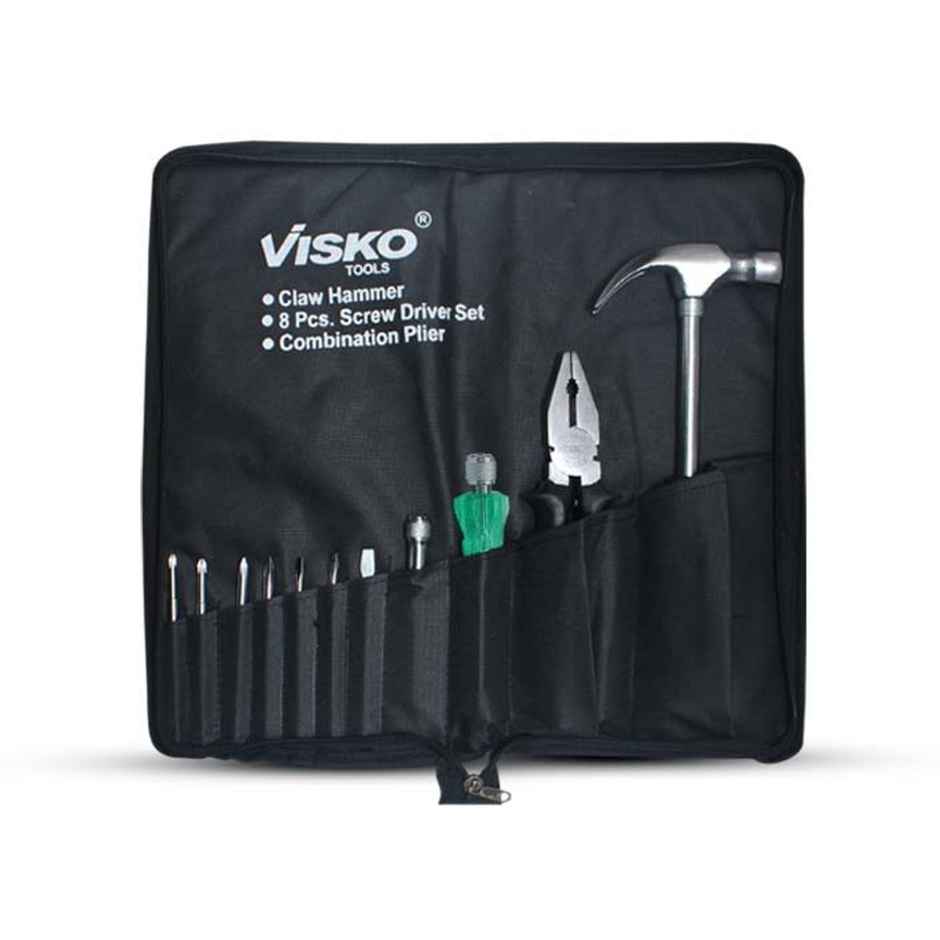 Visko 501 Tools Set| With Claw Hammer-9 pcs Screwdriver Set-Plier Hand Tool Kit | 11 pcs