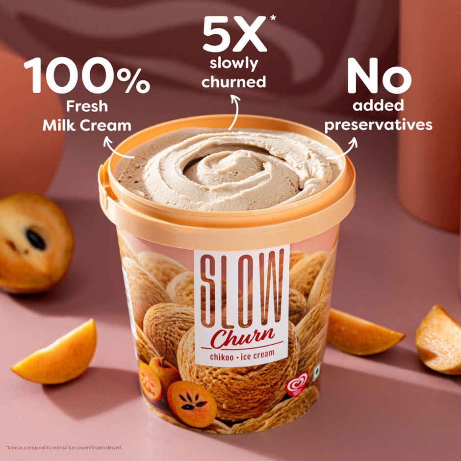 Slow Churn Chikoo Ice Cream Tub