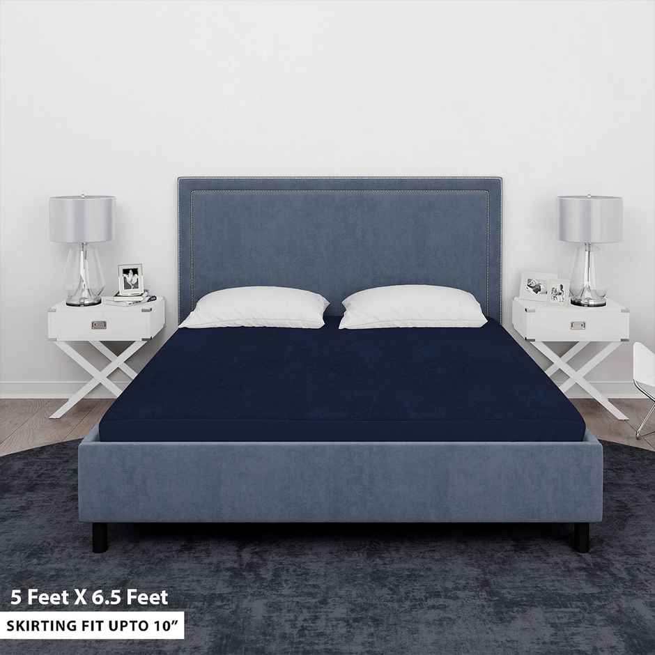 Sassoon Queen Size Bed Mattress Protector | 5 x 6.5 Feet | Blue