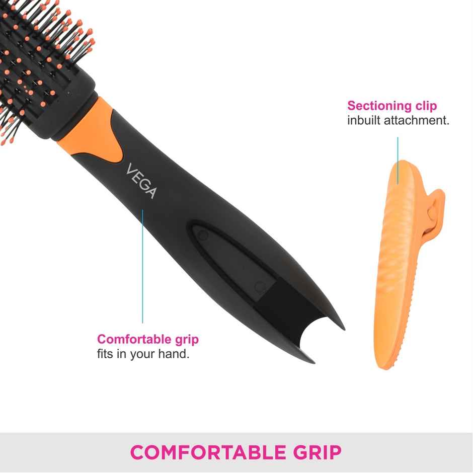 VEGA Round Hair Brush With Sectioning Clip | E20-Rb