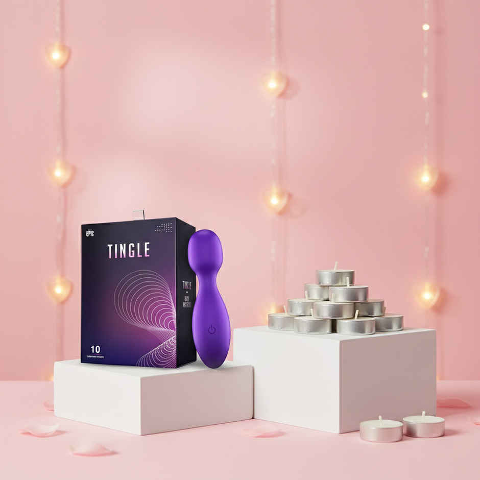 Manforce Epic Tingle Mini Pocket Massager  (1pc) & Perpetual Tealight Candles Set  (1pc) Combo