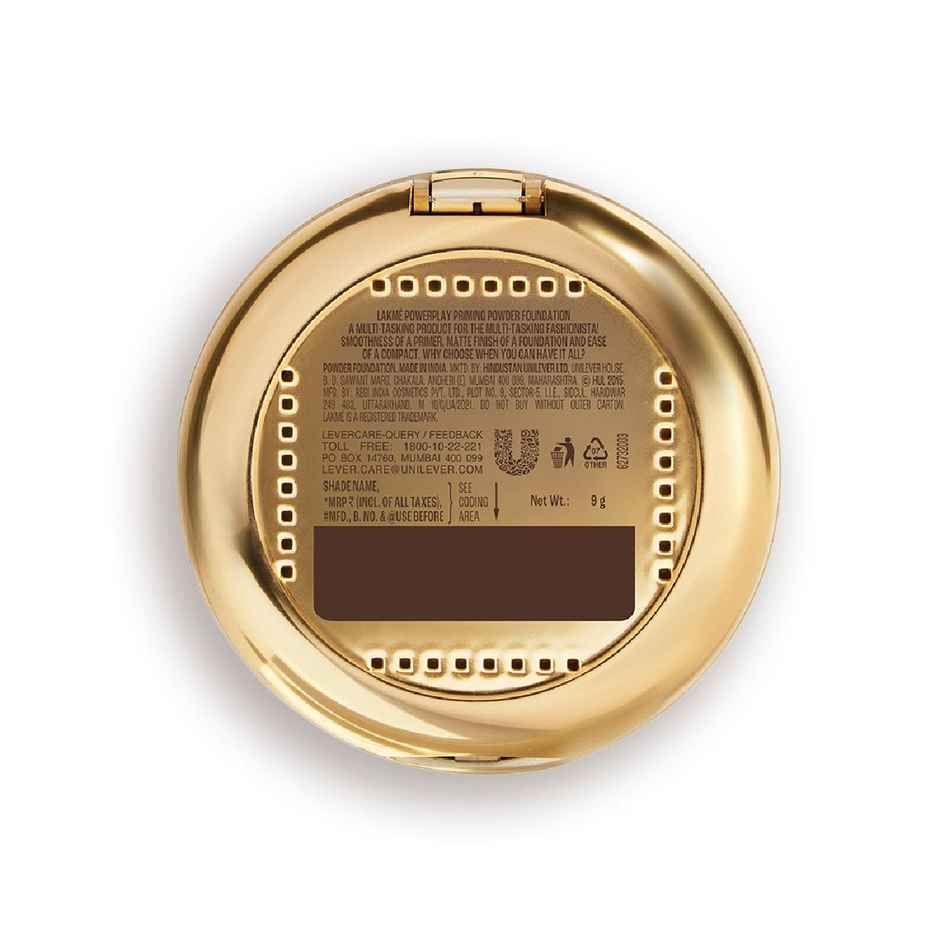 Lakme Powerplay Priming Powder Foundation, 3-in-1, Lasting Matte, Dry/Oily Skin, Natural Light